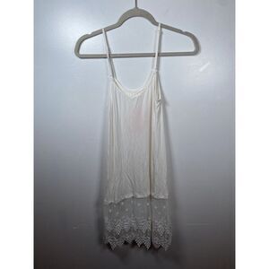Before You Women's Camisole With‎ Lace Trim Size Small Ivory/Cream